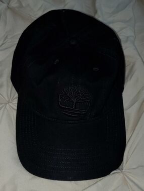Timberland Black 3D Embroidered Tree Logo Baseball Cap Hat NWT